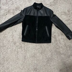 Murano leather/suede jacket men